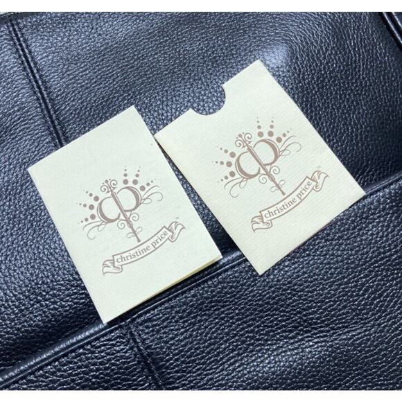 CHRISTINE Price Leather Satchel Shoulder Bag in Black - Picture 6 of 8